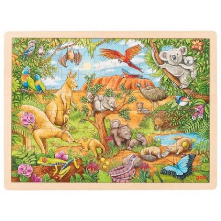 Puzzle din lemn cu 96 piese Animale din Australia