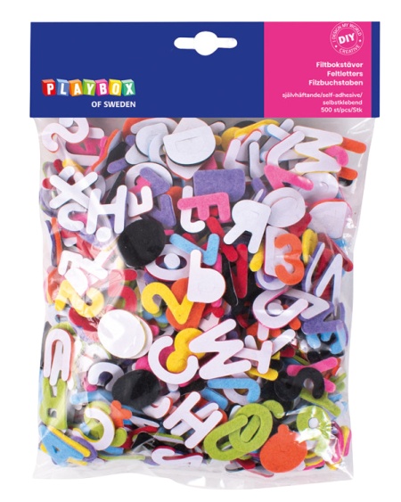 Set 500 de litere colorate adezive din fetru, creatie, gradinita si scoala - Img 1