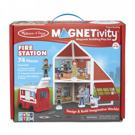 Set de joaca magnetic Statia de Pompieri- Melissa & Doug