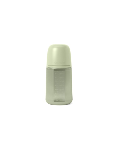 Biberon din silicon, 240ml, Colour Essence SX Pro debit mediu, verde