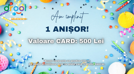 Card cadou "Am împlinit 1 anișor" Drool