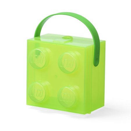 Cutie LEGO 2x2 - verde transparent - Img 1