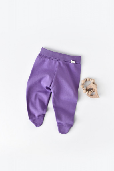 Pantaloni cu Botosei - Bumbac organic Mov BabyCosy