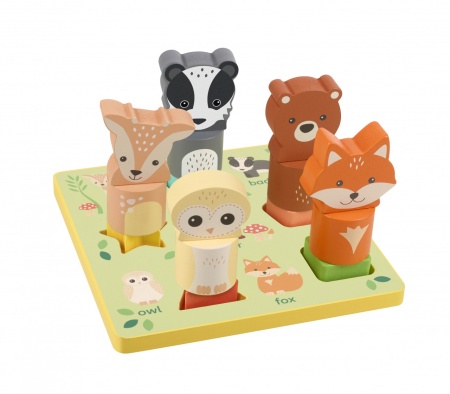 Puzzle 3D cu animale, Orange Tree Toys