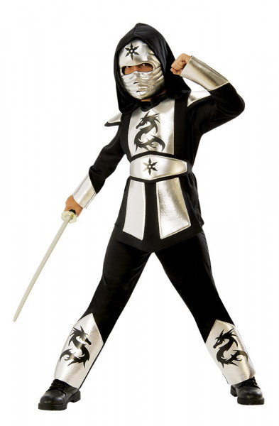 Costum de carnaval - Ninja (Argintiu) - Img 1