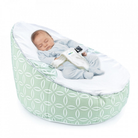Fotoliu pentru bebelusi cu ham de siguranta BabyJem Baby Bean Bed
