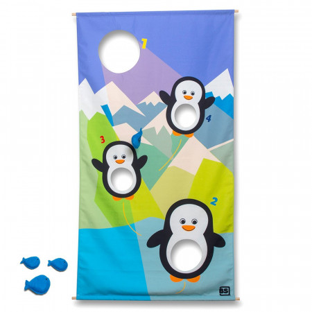 Hraneste pinguinii!, joc de aruncat la tinta