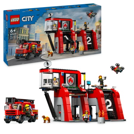 LEGO CITY STATIE SI CAMION DE POMPIERI 60414