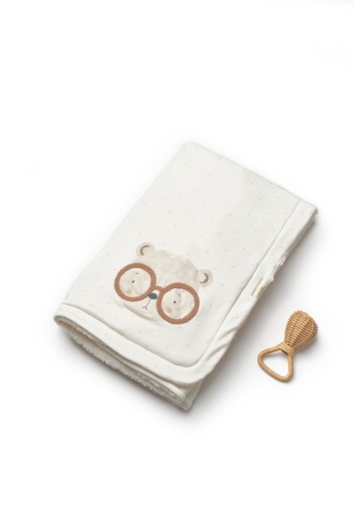 Paturica pentru nou nascut, 100% bumbac organic, TeddyBear, BabyCosy