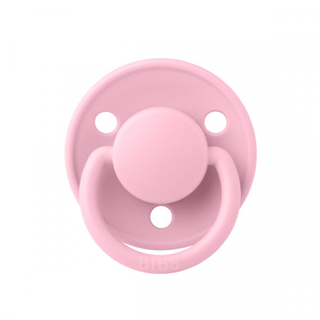 BIBS - Suzeta De Lux Silicon, tetina rotunda, marime universala (0-3 ani)-Baby Pink