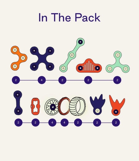 Clixo® joc magnetic de construit - Vehicule spatiale ( 30 piese) - Img 1