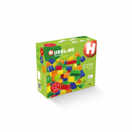 Cuburi de construit colorate pentru copii Hubelino (60 piese)
