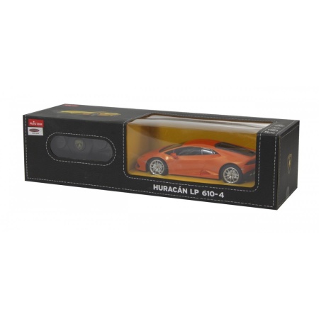 MASINA CU TELECOMANDA LAMBORGHINI HURACÁN LP610-4 PORTOCALIU CU SCARA 1 LA 24