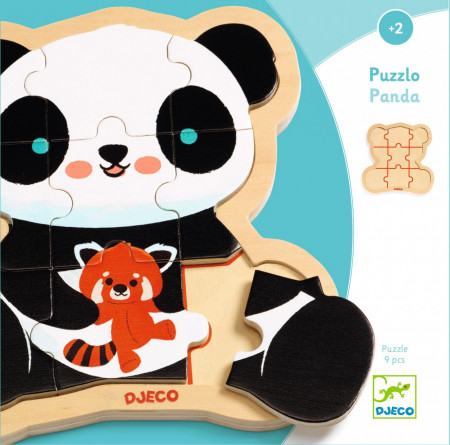 Puzzle lemn Ursuletul Panda, Djeco - Img 1