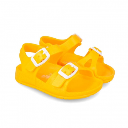Sandale din cauciuc pentru copii Garvalin, amarillo