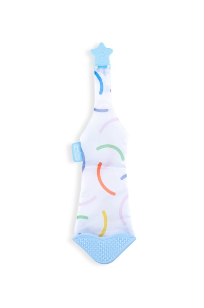 Cravata bebelusi cu accesoriu de dentitie BabyJem, bleu