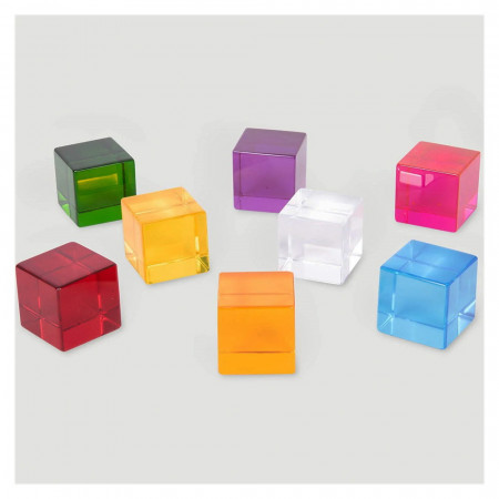 Perception Cubes, cuburi translucide, 8 piese, TickiT - Img 1
