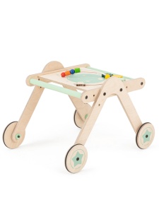 Antepremergator din lemn 2 in 1 MamaToyz cu masuta de activitati