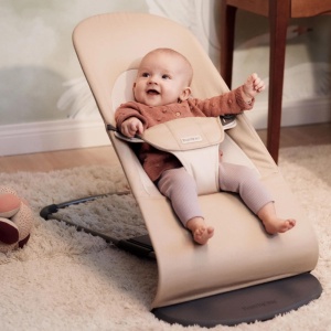BabyBjorn - Balansoar Balance Soft Khaki cu detalii Beige, Tesatura - Img 4
