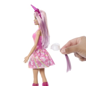 BARBIE PAPUSA BARBIE CU ACCESORII MAGICE DE UNICORN - Img 3