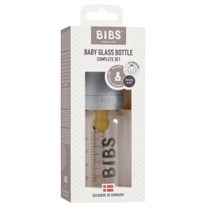 BIBS - Set complet biberon din sticla anticolici, 110 ml, Cloud - Img 2