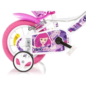 Bicicleta copii Dino Bikes 12" Fairy alb - Img 5