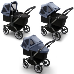 Capotina cu extensie plasa insecte Bugaboo Donkey Seaside Blue - Img 2