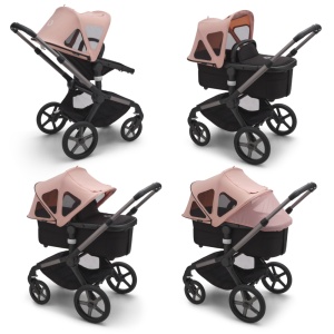 Capotina cu extensie plasa insecte Bugaboo Fox 5 Fox Cub Lynx Morning Pink - Img 2