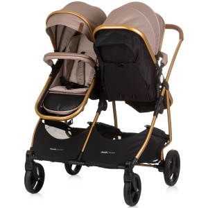 Carucior gemeni Chipolino Duo Smart 3 in 1 golden beige - Img 5