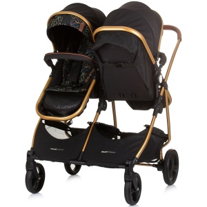 Carucior gemeni Chipolino Duo Smart 3 in 1 obsidian leaves - Img 5