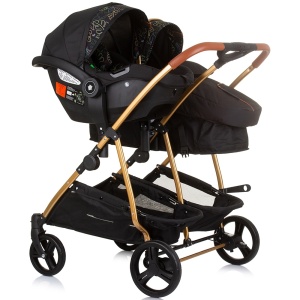 Carucior gemeni Chipolino Duo Smart 3 in 1 obsidian leaves - Img 10