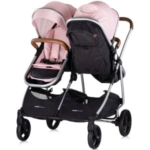 Carucior gemeni Chipolino Duo Smart 3 in 1 pink marshmallow - Img 5