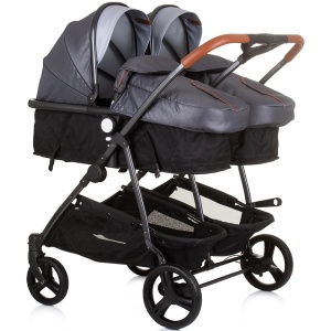 Carucior gemeni Chipolino Duo Smart 3 in 1 silver grey - Img 2