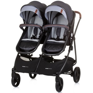 Carucior gemeni Chipolino Duo Smart 3 in 1 silver grey - Img 7