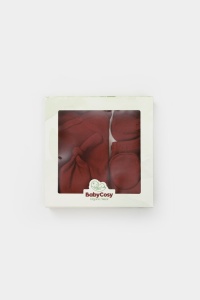 Cutie 4 piese pentru nou nascut - 100% bumbac organic - Caramiziu, BabyCosy