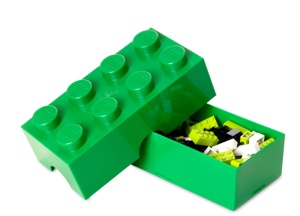 Cutie LEGO pentru sandwich verde inchis - Img 1