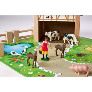 Ferma din lemn Eichhorn 51x36x17 cm cu 20 accesorii - Img 4