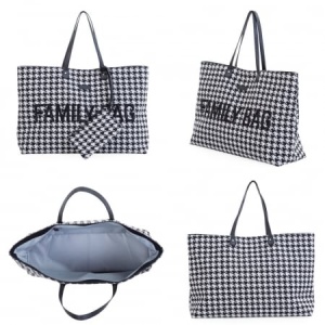 Geanta Childhome Family Bag Pied de Poule Negru - Img 2
