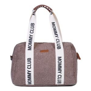 Geanta de bebe Childhome Mommy Club Signature Teddy Soft Brown