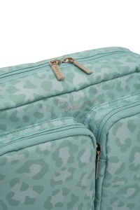 Geantă pentru scutece și accesorii bebe, DuoPack, Carry Bliss, verde leo print - Img 5