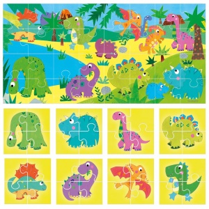 Headu Teacher Tested - 8 si 1 Puzzle Dinozauri - Img 1