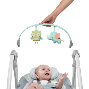 Ingenuity - Leagan portabil Swing 'n Go Portable Swing™ - Hugs & Hoots™ - Img 4