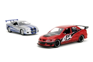 JADA FAST AND FURIOUS SET 2 MASINI METALICE MITSUBISHI LANCER EVOLUTION IX 1:32 - Img 3