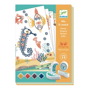 Joc creativ cu stampile Animale surprinzatoare, Djeco - Img 1