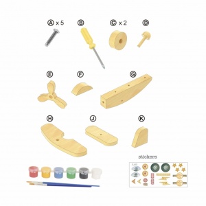 Joc educativ si creativ de asamblat si pictat Avion, Egmont Toys - Img 4