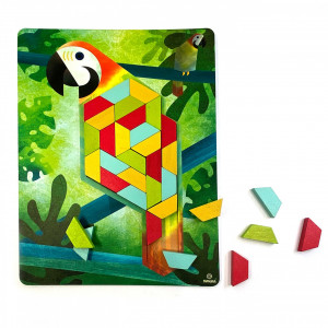 Joc educativ tip mozaic cu forme trapezoidale, Natura - Img 2