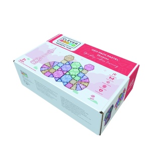 Jocuri magnetice de construit Pastel 45 piese, Cleverclixx - Img 2
