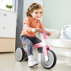 Jucarie - Bicicleta de echilibru, roz deschis - Img 2