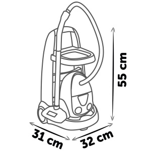 Jucarie Smoby Set curatenie cu troller si aspirator electronic negru - Img 4
