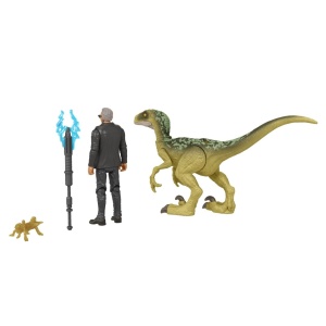 JURASSIC WORLD DOMINION SET 2 FIGURINE DR. IAN MALCOLM SI VELOCIRAPTOR - Img 4